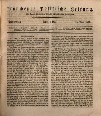 Münchener politische Zeitung (Süddeutsche Presse) Donnerstag 15. Mai 1834