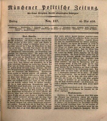 Münchener politische Zeitung (Süddeutsche Presse) Freitag 16. Mai 1834