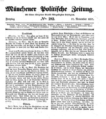 Münchener politische Zeitung (Süddeutsche Presse) Freitag 17. November 1837