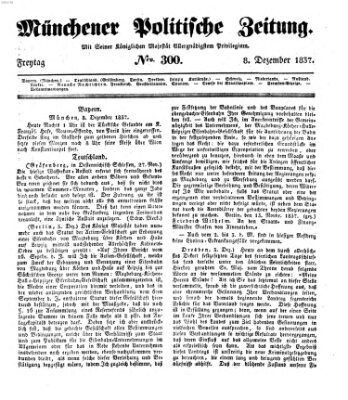 Münchener politische Zeitung (Süddeutsche Presse) Freitag 8. Dezember 1837