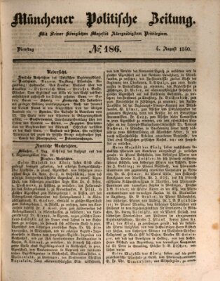 Münchener politische Zeitung (Süddeutsche Presse) Dienstag 4. August 1840
