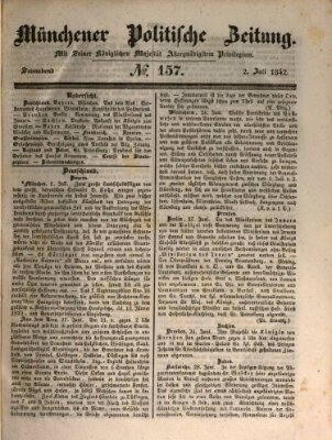 Münchener politische Zeitung (Süddeutsche Presse) Samstag 2. Juli 1842