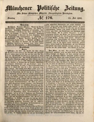 Münchener politische Zeitung (Süddeutsche Presse) Sonntag 24. Juli 1842