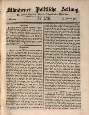 Münchener politische Zeitung (Süddeutsche Presse) Mittwoch 26. Oktober 1842