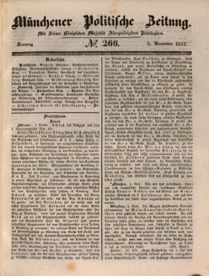 Münchener politische Zeitung (Süddeutsche Presse) Sonntag 6. November 1842