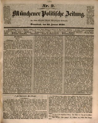 Münchener politische Zeitung (Süddeutsche Presse) Samstag 10. Januar 1846