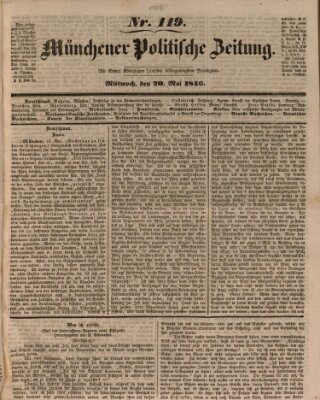 Münchener politische Zeitung (Süddeutsche Presse) Mittwoch 20. Mai 1846