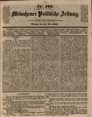 Münchener politische Zeitung (Süddeutsche Presse) Montag 25. Mai 1846