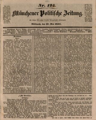 Münchener politische Zeitung (Süddeutsche Presse) Mittwoch 27. Mai 1846