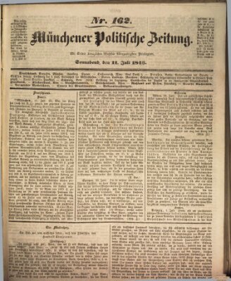 Münchener politische Zeitung (Süddeutsche Presse) Samstag 11. Juli 1846