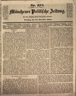 Münchener politische Zeitung (Süddeutsche Presse) Dienstag 24. November 1846