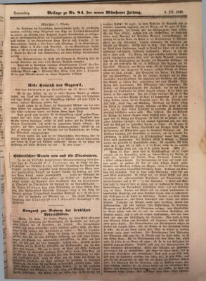 Neue Münchener Zeitung (Süddeutsche Presse) Donnerstag 5. Oktober 1848