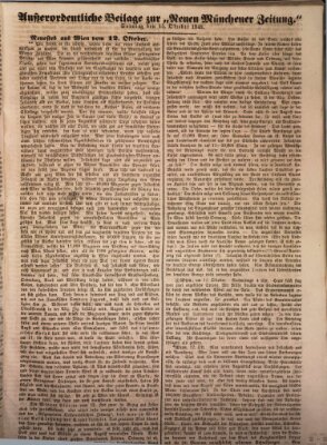 Neue Münchener Zeitung (Süddeutsche Presse) Sonntag 15. Oktober 1848