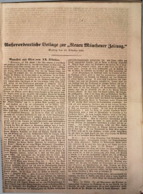 Neue Münchener Zeitung (Süddeutsche Presse) Montag 16. Oktober 1848