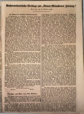 Neue Münchener Zeitung (Süddeutsche Presse) Sonntag 22. Oktober 1848