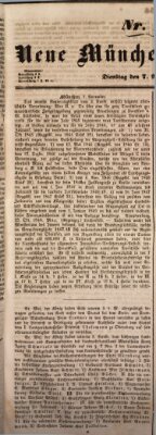 Neue Münchener Zeitung (Süddeutsche Presse) Dienstag 7. November 1848