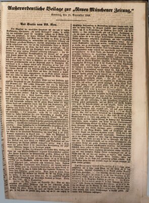 Neue Münchener Zeitung (Süddeutsche Presse) Sonntag 26. November 1848