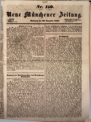 Neue Münchener Zeitung (Süddeutsche Presse) Mittwoch 20. Dezember 1848