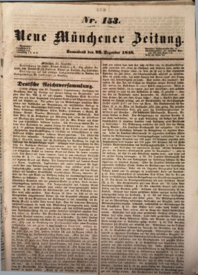 Neue Münchener Zeitung (Süddeutsche Presse) Samstag 23. Dezember 1848