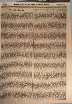 Neue Münchener Zeitung (Süddeutsche Presse) Montag 19. Februar 1849