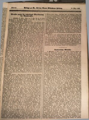 Neue Münchener Zeitung (Süddeutsche Presse) Mittwoch 28. März 1849