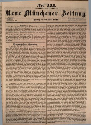 Neue Münchener Zeitung (Süddeutsche Presse) Freitag 25. Mai 1849