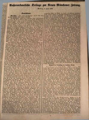 Neue Münchener Zeitung (Süddeutsche Presse) Montag 4. Juni 1849