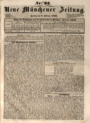 Neue Münchener Zeitung (Süddeutsche Presse) Freitag 8. Februar 1850