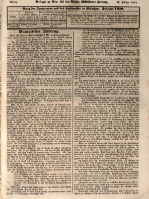 Neue Münchener Zeitung (Süddeutsche Presse) Montag 18. Februar 1850