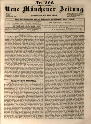 Neue Münchener Zeitung (Süddeutsche Presse) Dienstag 14. Mai 1850