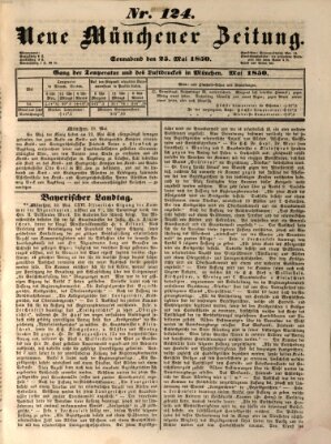 Neue Münchener Zeitung (Süddeutsche Presse) Samstag 25. Mai 1850