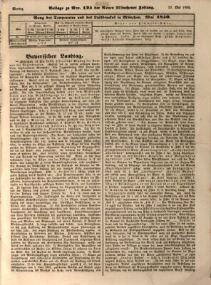 Neue Münchener Zeitung (Süddeutsche Presse) Montag 27. Mai 1850