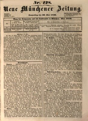 Neue Münchener Zeitung (Süddeutsche Presse) Donnerstag 30. Mai 1850