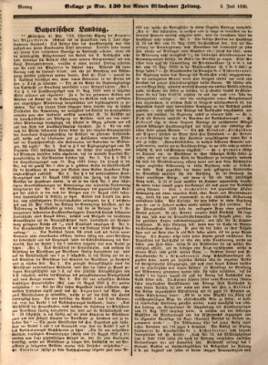 Neue Münchener Zeitung (Süddeutsche Presse) Montag 3. Juni 1850