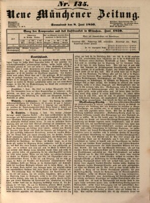 Neue Münchener Zeitung (Süddeutsche Presse) Samstag 8. Juni 1850