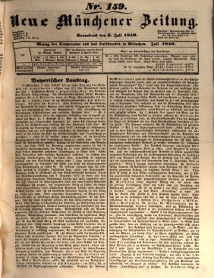 Neue Münchener Zeitung (Süddeutsche Presse) Samstag 6. Juli 1850