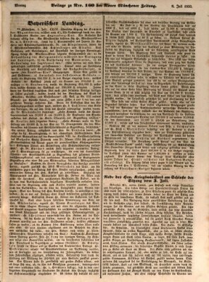 Neue Münchener Zeitung (Süddeutsche Presse) Montag 8. Juli 1850