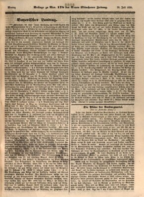 Neue Münchener Zeitung (Süddeutsche Presse) Montag 29. Juli 1850