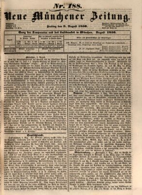 Neue Münchener Zeitung (Süddeutsche Presse) Freitag 9. August 1850