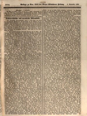 Neue Münchener Zeitung (Süddeutsche Presse) Freitag 6. September 1850