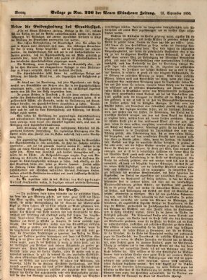 Neue Münchener Zeitung (Süddeutsche Presse) Montag 23. September 1850