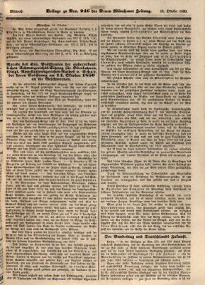 Neue Münchener Zeitung (Süddeutsche Presse) Mittwoch 16. Oktober 1850