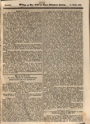 Neue Münchener Zeitung (Süddeutsche Presse) Samstag 19. Oktober 1850