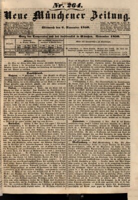 Neue Münchener Zeitung (Süddeutsche Presse) Mittwoch 6. November 1850