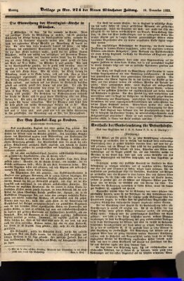 Neue Münchener Zeitung (Süddeutsche Presse) Montag 18. November 1850