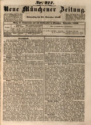 Neue Münchener Zeitung (Süddeutsche Presse) Donnerstag 21. November 1850