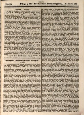 Neue Münchener Zeitung (Süddeutsche Presse) Donnerstag 21. November 1850