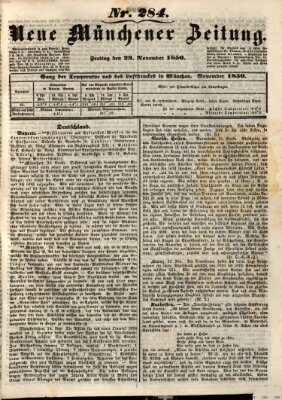 Neue Münchener Zeitung (Süddeutsche Presse) Freitag 29. November 1850