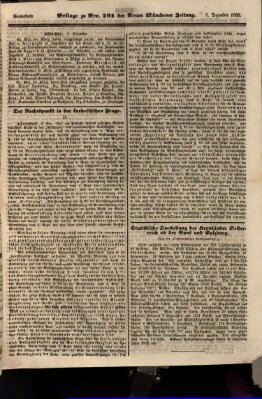 Neue Münchener Zeitung (Süddeutsche Presse) Samstag 7. Dezember 1850