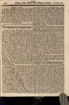 Neue Münchener Zeitung (Süddeutsche Presse) Dienstag 10. Dezember 1850